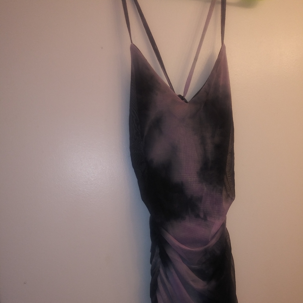 Purple and black dress